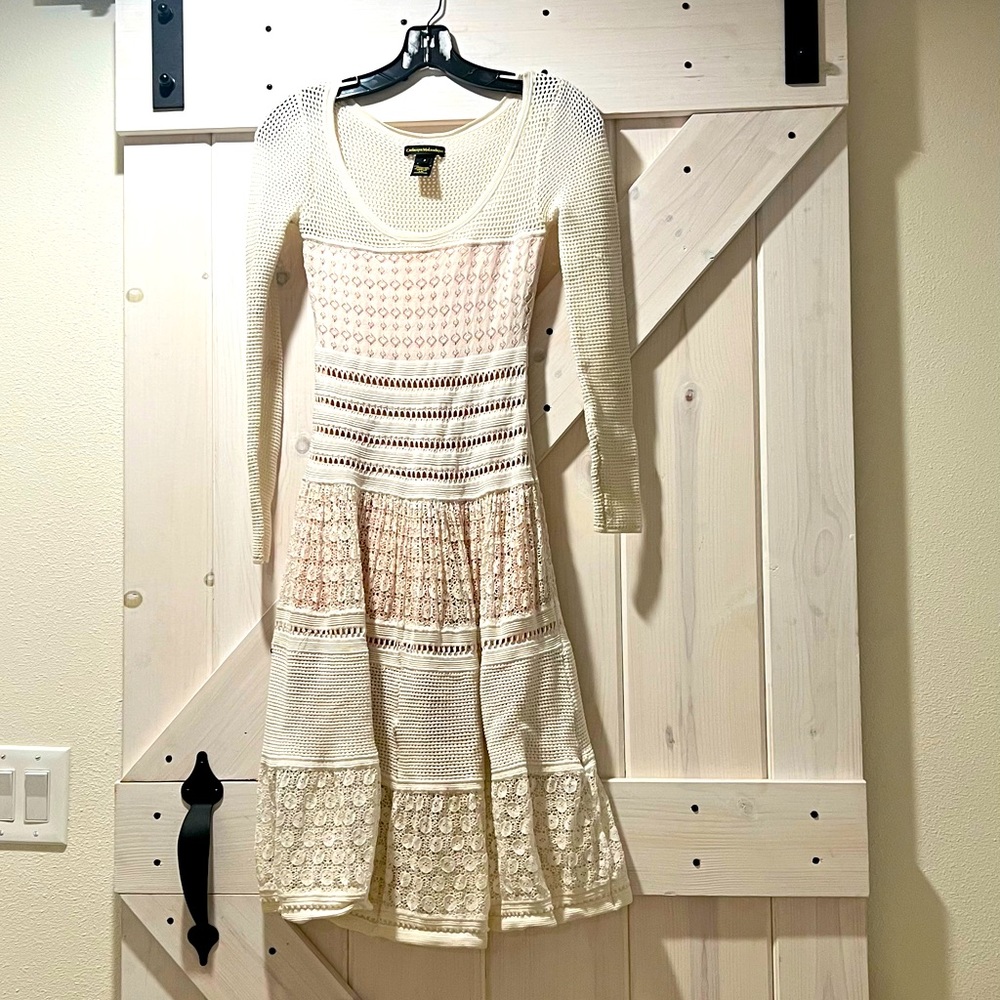 White midi dress, size p.